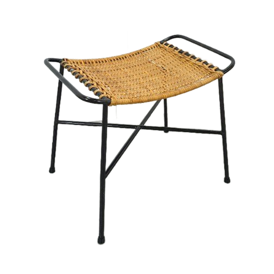 Ddr Rotan Kruk Met Staal Vintage 1