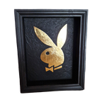 Playboy Bunny 23ct Goud Verguld In Frame "bunny Love" thumbnail 1