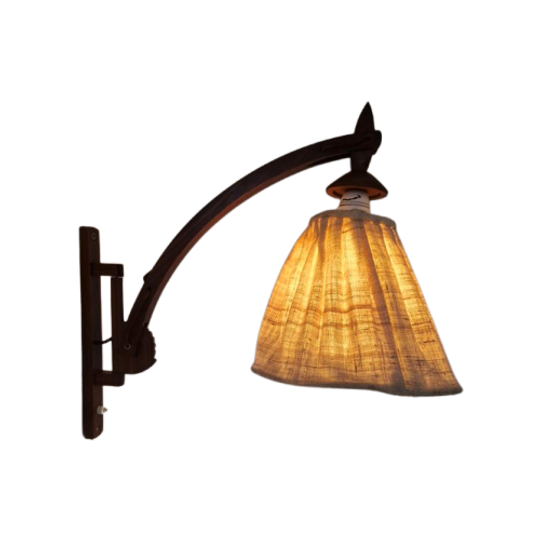 Vintage Jaren 60 Teak Houten Wandlamp Verstelbaar 1