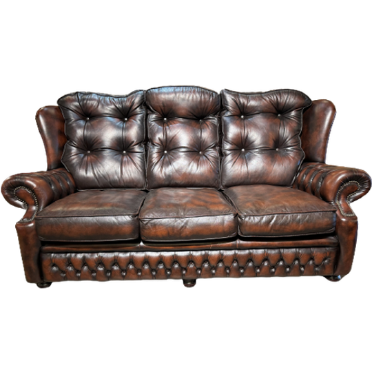 Engelse Springvale Chesterfield 3 Zits Bank Suzanne Dark Rust 1