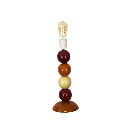 Geweldige Snookerbal Bureaulamp In Porselein In De Stijl Van François Chatain - 1980 1