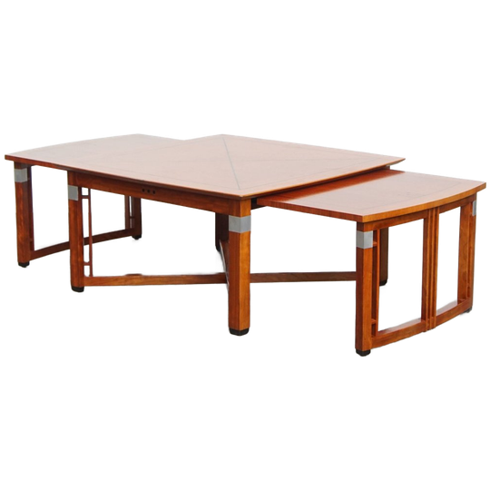In Goede Staat Verkerende Art Deco Schuitema Design Salontafel Met Uitschuifbare Delen 1
