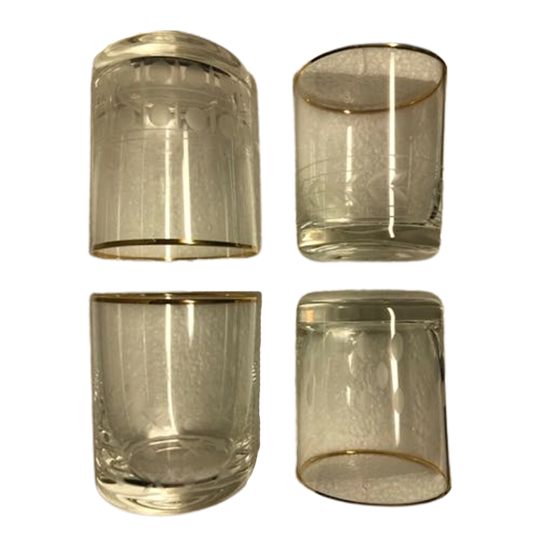 Longdrink Glazen Gegraveerd, Gouden Rand Perla 1