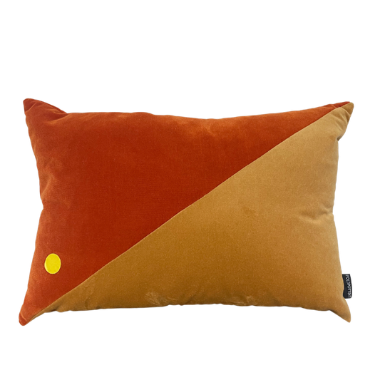 Polspotten Cushion Velvet Gold/Rust 40/60 1