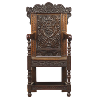 Antieke Engelse Wainscott Chair
