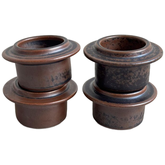 Set Van 4 Vintage Ruska Eierdopjes Van Ulla Procopé Voor Arabia Finland 1