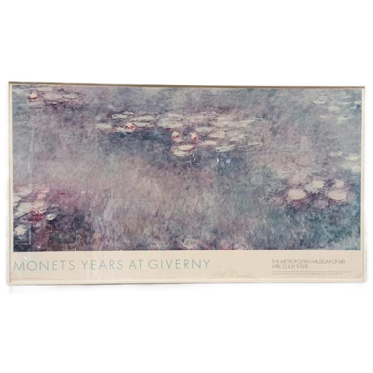 Vintage 1978 Monet Exhibition Poster, The Met Museum, Ny 1