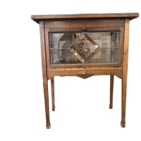 Vintage Glazen Vitrine / Etalage / Theekastje