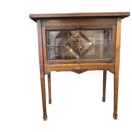 Vintage Glazen Vitrine / Etalage / Theekastje 1