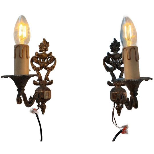 Vintage Messing Hollywood Regency Wandlampjes Bedlampjes 401 1