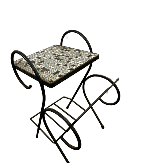 Vintage Tegeltafel / Plantentafel / Bijzettafel 1