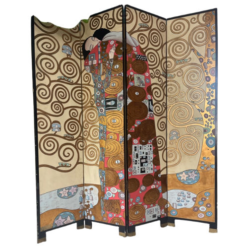 Gustav Klimt Vintage Kamerscherm / Roomdivider