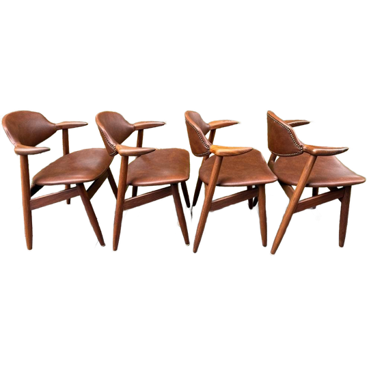 Set Van 4 Cow Horn Stoelen Tijsseling Nijkerk 1