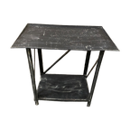 Vintage Brocante Metalen Sidetable / Tuintafel thumbnail 1
