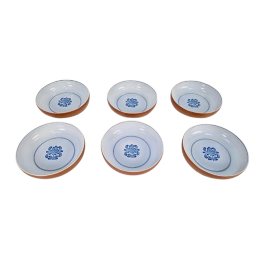 6 X Vintage Villeroy & Boch Chekiang Soepkom Ontbijt Kom '60 1