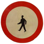 Vintage Verkeersbord, Diameter 100 Cm thumbnail 1