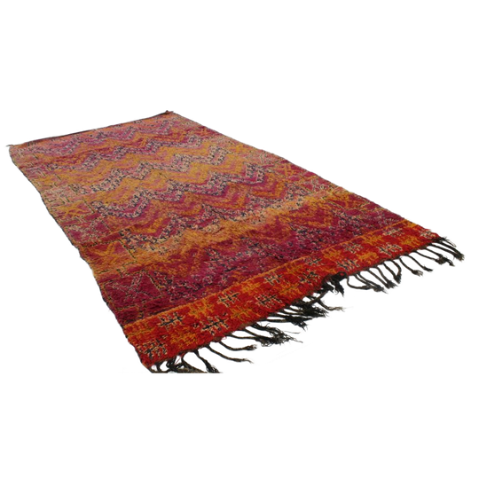 Vintage Berber Handknotted Boujaad Wool Rug 1