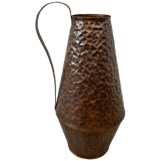 Vintage Xl Vaas Of Kan Van Gehamerd Koper - 52 Cm 1