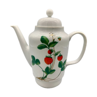 Vintage Koffiepot Strawberry Mz Porselein Czechoslovakia