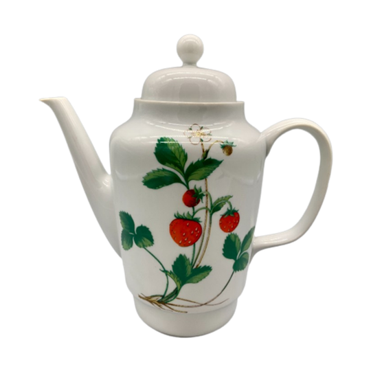 Vintage Koffiepot Strawberry Mz Porselein Czechoslovakia 1