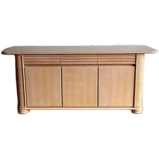 Sale Italiaans Bamboe Rotan Sideboard Dressoir Vintage 1
