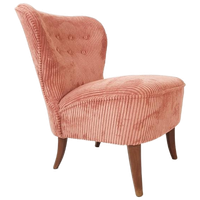 Artifort Clubfauteuil Roze Ribstof Cocktailstoeltje