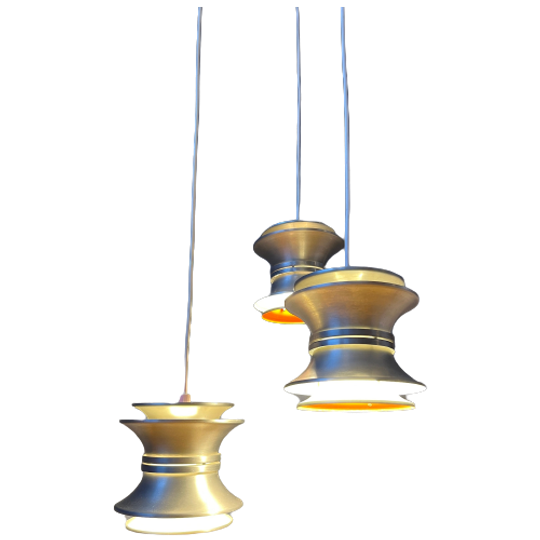 Space Age Lakro Cascade Hanglamp | Midcentury Modern | Carl Thore Trava | Vintage Oranje Jaren '7 1