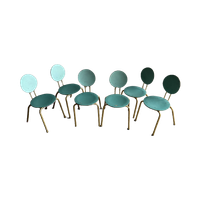 Vintage Blue And Gold Kids Chairs