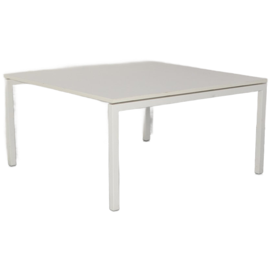 Solidesk Vergadertafel, Wit Blad, 140 X 140 Cm, Vaste Hoogte Onderstel 1