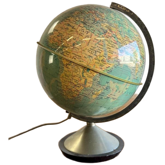Vintage Globe / Aardbol Met Verlichting Gdp 1965 1