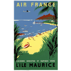 Vintage Prent Air France - Mauritius thumbnail 1