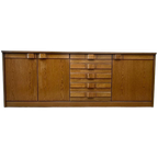 Vintage Houten Dressoir - Geometrisch - Brutalistisch '70 thumbnail 1