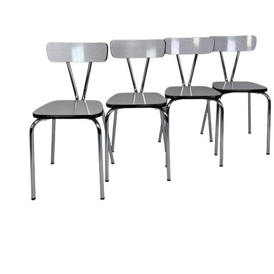 Set Van 4 Formica Eettafel Stoelen, Jaren 60 1
