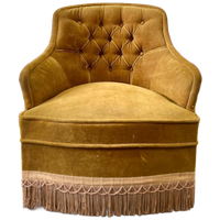 Vintage Eenzit / Zetel / Fauteuil Met Franjes