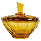 Art Deco Bonbonnière Amber Glas 1920’s thumbnail 1
