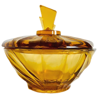 Art Deco Bonbonnière Amber Glas 1920’s