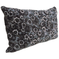 Blauw Grijs Verlours Bloemen Kussen Retro Kussen