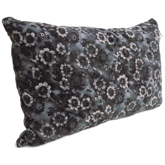 Blauw Grijs Verlours Bloemen Kussen Retro Kussen 1