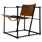 Vintage Pastoe Fm60 Fauteuil Cognac Tuigleer thumbnail 1