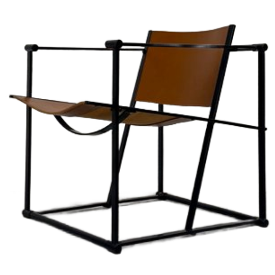 Vintage Pastoe Fm60 Fauteuil Cognac Tuigleer 1