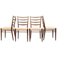 Set Van 4 Vintage Eetkamerstoelen Pastoe St 09