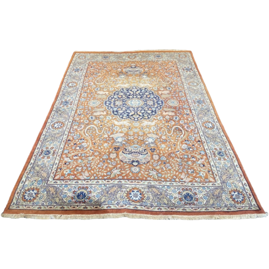 Handgeknoopt Perzisch Vloerkleed Oranje152x252cm - Vintage Tapijt Oranje - Reliving 1