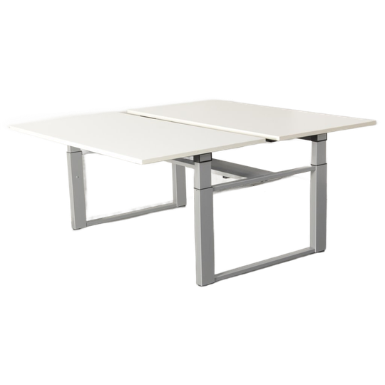 Sedus Benchwerkplek, Wit Blad, 160 X 80 Cm (2x), Hoogte Instelbaar Onderstel 1