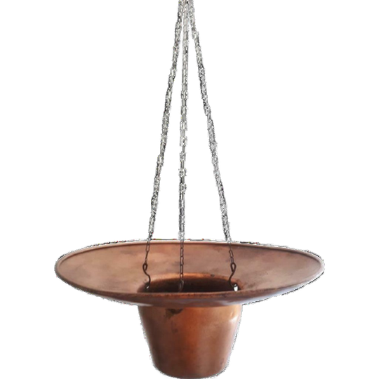 Vintage Antie Hangpot Koperen Lamp Fabrieks Lamp Hanglamp 1