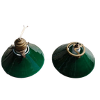 Antieke Groene Hanglampjes Glas thumbnail 1