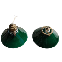 Antieke Groene Hanglampjes Glas