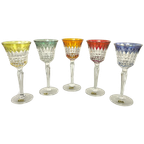 5 Gekleurde Kristallen Wijnglazen Kh Cristal thumbnail 1