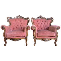 Set 2 Vintage Barok Fauteuils / Eenzitten / Clubzetels