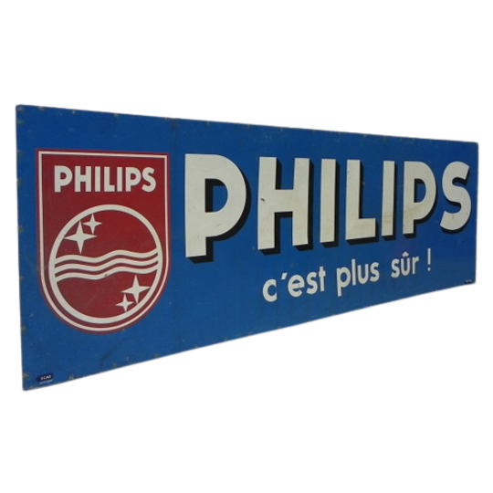 Philips Reclamebord 1 X 3 M, Jaren 60 1