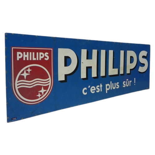 Philips Reclamebord 1 X 3 M, Jaren 60